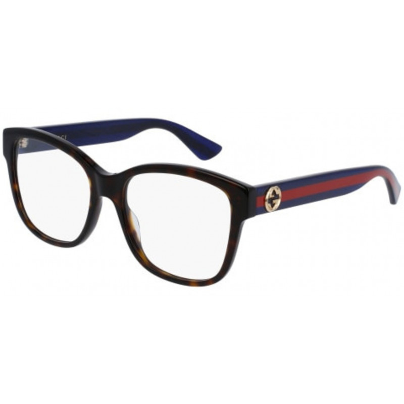 Eyeglasses Gucci GG 0038 ON- 003 Havana / Transparent Blue