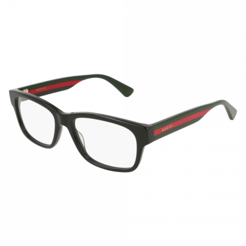 Eyeglasses Gucci GG 0343 O- 007 Black / Transparent Multicolor 57mm