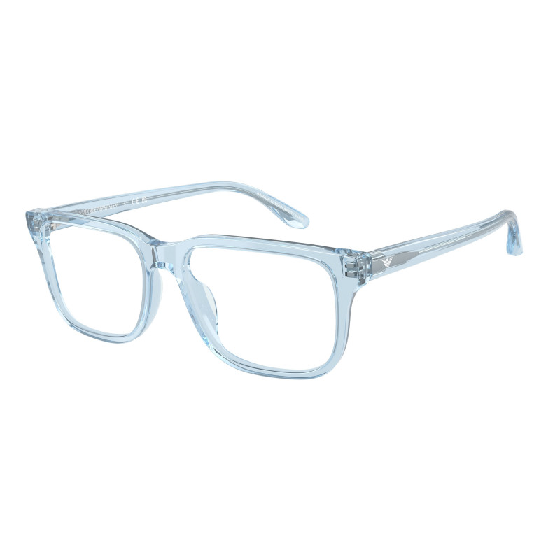 Eyeglasses Emporio Armani EA 3250 U 6204 Shiny Transparent Light Blue / Demo Lens 54mm