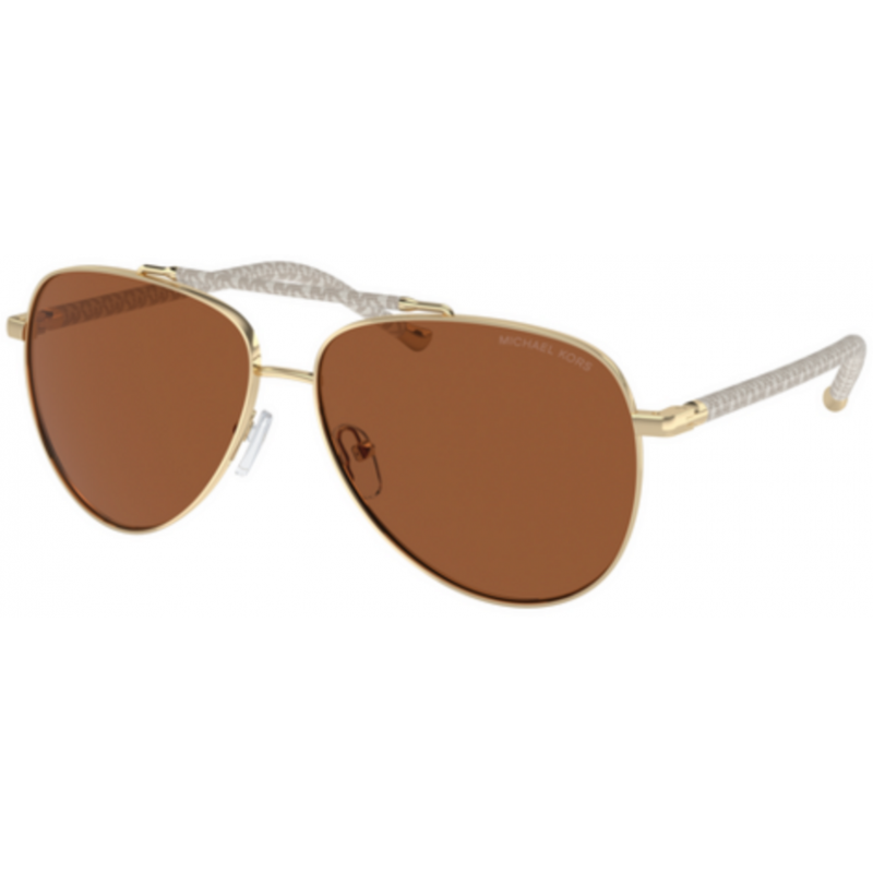 Sunglasses Michael Kors MK 1146 101473 Light Gold Shiny / Brown Solid Polyamide Standard