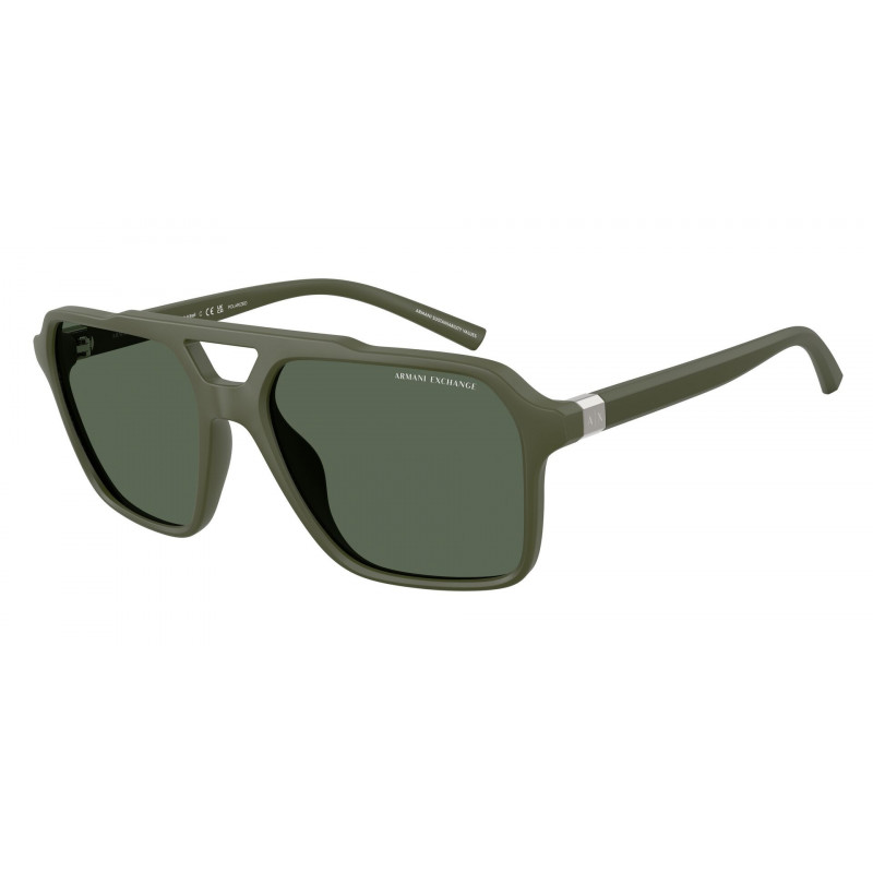 Sunglasses Armani Exchange AX 4166 SU 830171 Matte Green / Dark Polyamide Standard 57mm