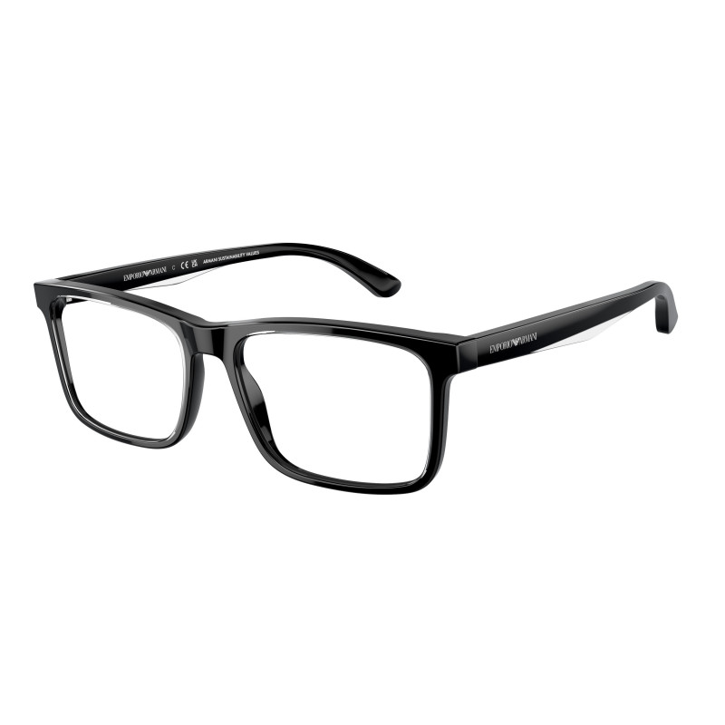 Eyeglasses Emporio Armani EA 3227 6051 Shiny Black/Top Crystal 54mm