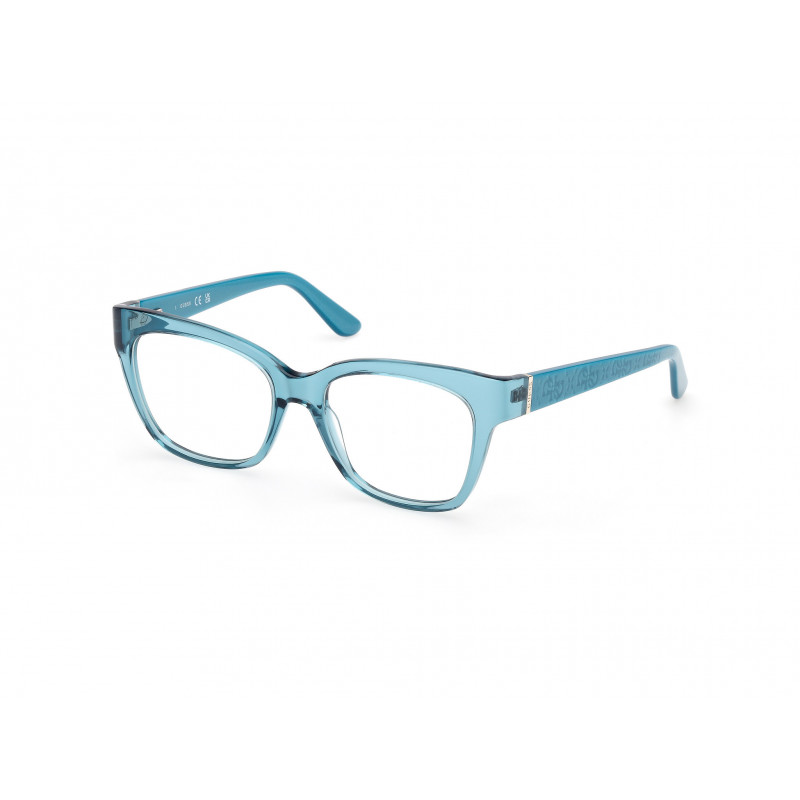 Eyeglasses Guess GU 50233 087 Shiny Turquoise / Turquoise/Pearl 53mm