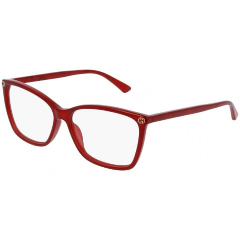 Eyeglasses Gucci GG 0025 O- 004 Red / Transparent