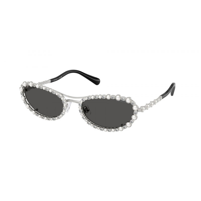 Sunglasses Swarovski SK 7044 400187 Silver / Dark Grey Polyamide Standard 56mm