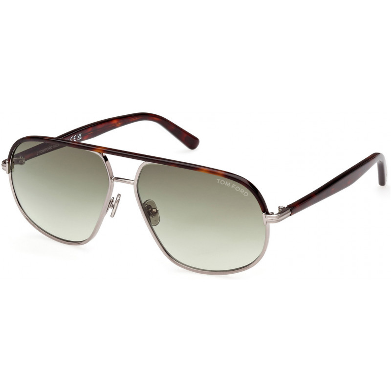 Sunglasses Tom Ford FT 1019 14P Shiny Light Ruthenium / Dark Havana