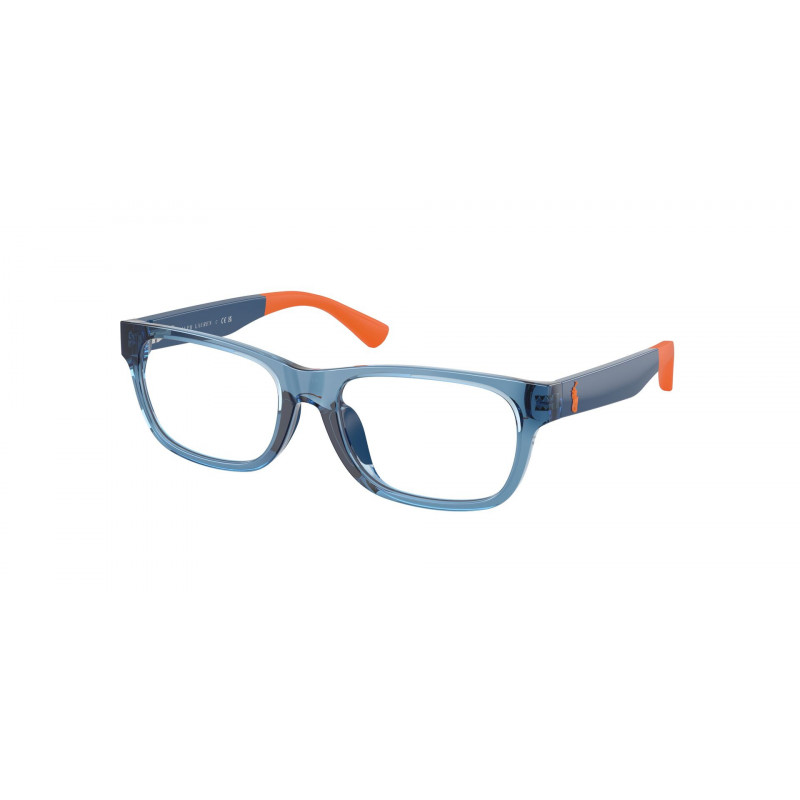 Eyeglasses Polo Prep PP 8555 U 6368 Shiny Transparent Blue / Demo Lens 47mm