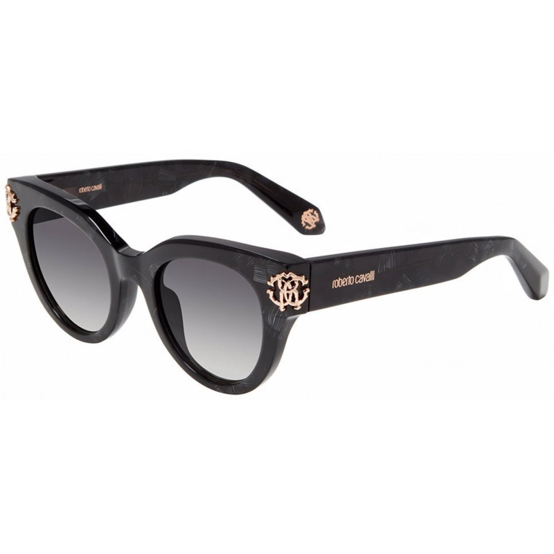 Sunglasses Roberto Cavalli SRC 065 M 0981 Black W/White Temple