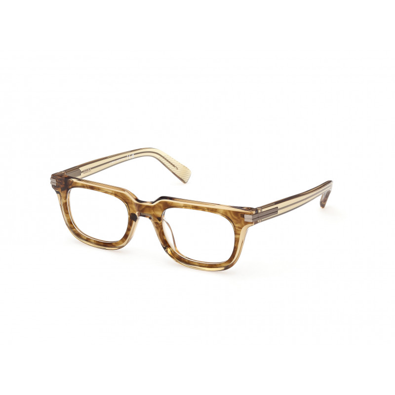 Eyeglasses Zegna EZ 5328 047 Light Brown/Striped / Shiny Brown 52mm