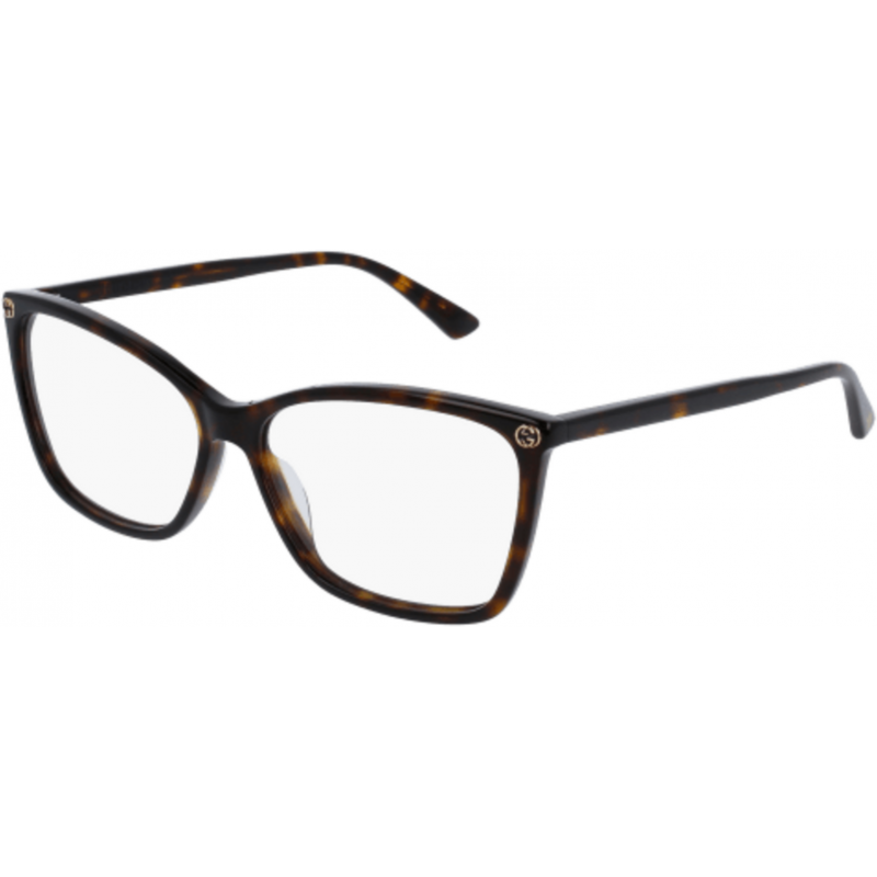 Eyeglasses Gucci GG 0025 O- 002 Havana / Transparent 56mm