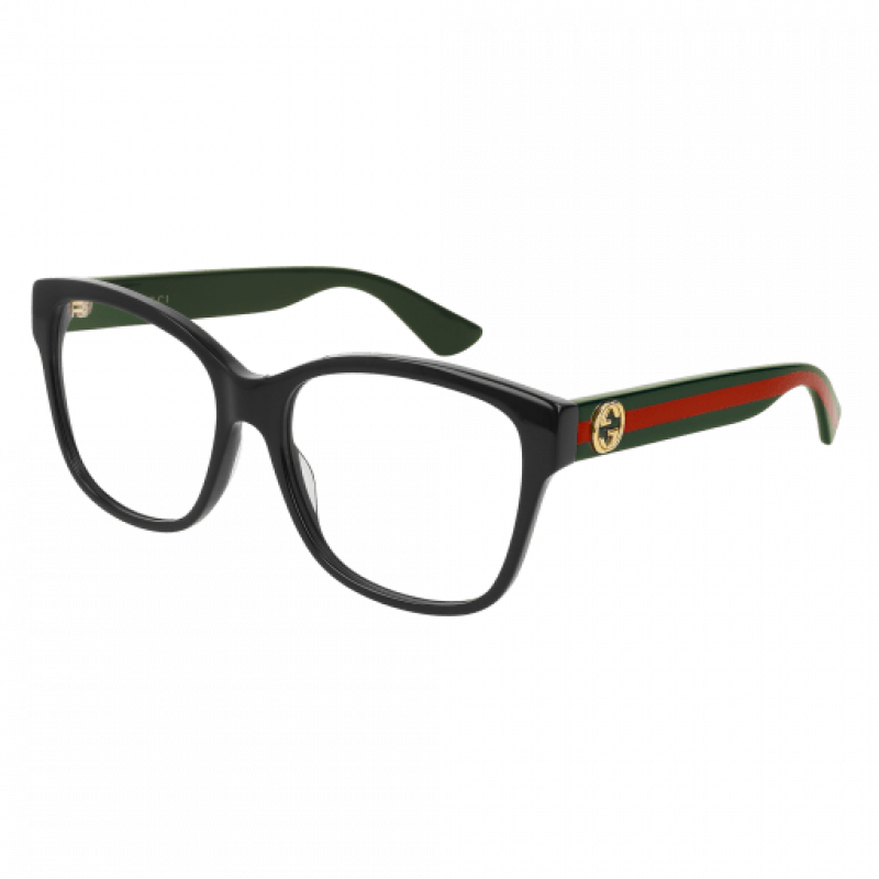 Eyeglasses Gucci GG 0038 ON- 011 Black / Transparent Green 54mm