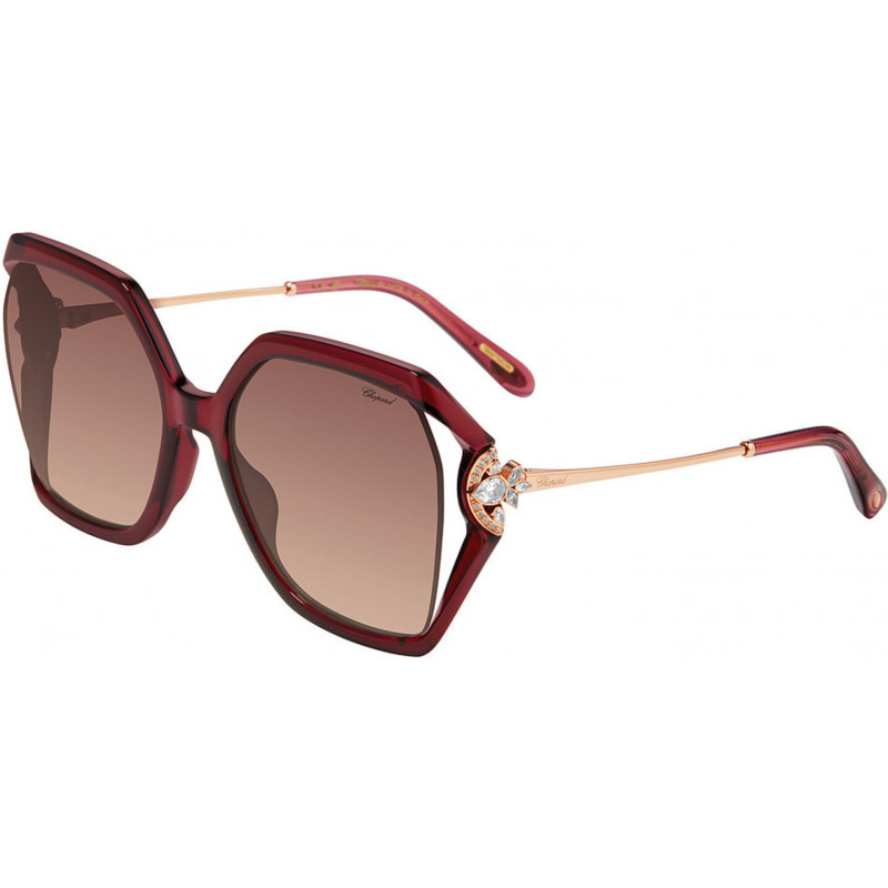 Sunglasses Chopard SCH 407 S 0d66 Shiny Transparent Plum 58mm