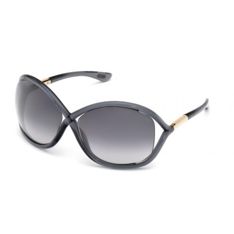 Sunglasses Tom Ford FT 0009 Whitney 0B5 Shiny Dark Grey / Gradient Smoke Lenses 64mm