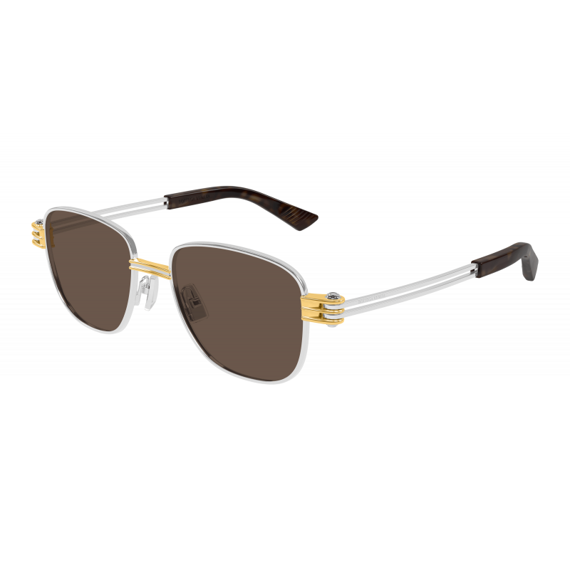 Sunglasses Bottega Veneta BV 1380 S- 001 Silver / Brown 51mm