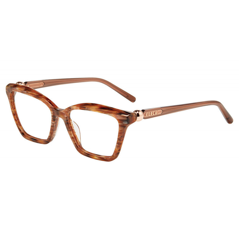 Sunglasses Furla VFU 876 06yh Striped Brown