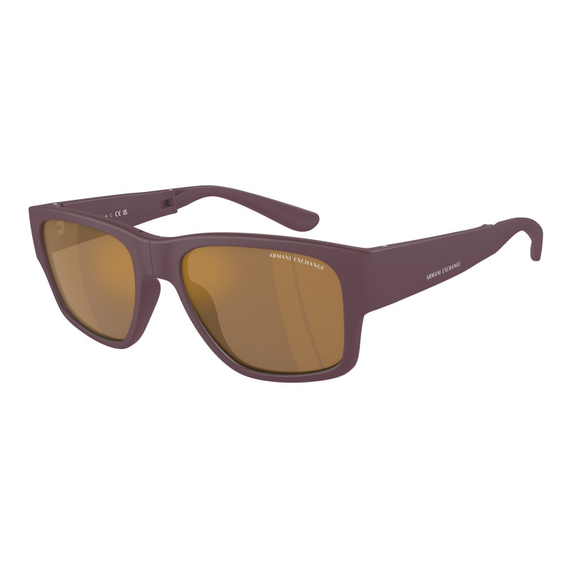 Sunglasses Armani Exchange AX 4141 SU 8347F9 Matte Bordeaux Brown Mirror Br 56mm