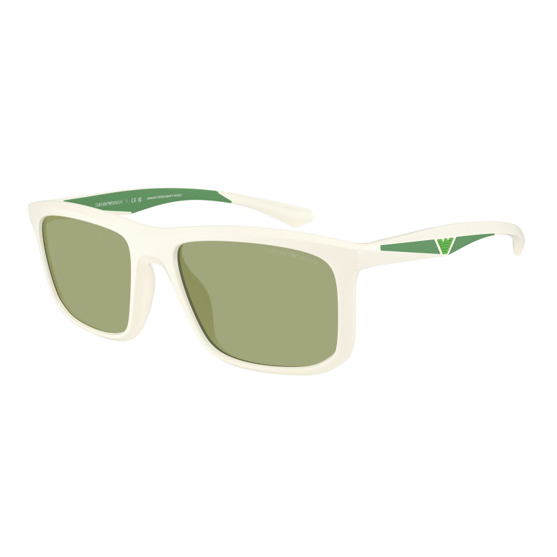 Sunglasses Emporio Armani EA 4234 U 618782 Matte White / Green Polyamide Standard