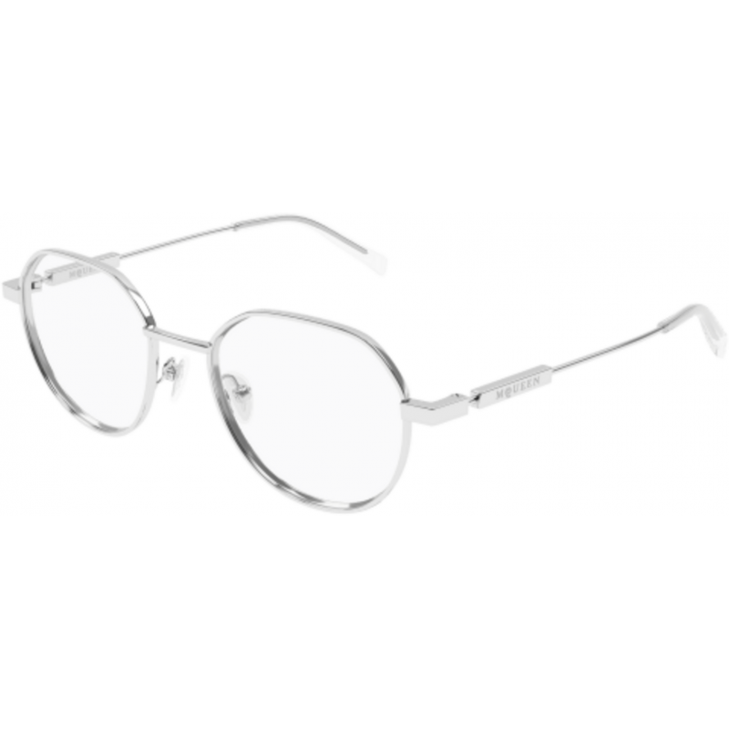 Eyeglasses Alexander McQueen AM 0479 O- 001 Silver / Transparent 50mm
