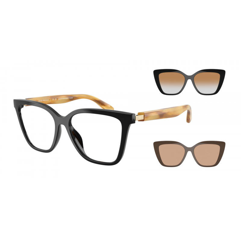 Sunglasses Emporio Armani EA 4254 U 62691W Shiny Black / Clear Polyamide Standard 54mm