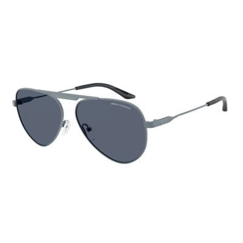Sunglasses Armani Exchange AX 2060 S 613287 Metalized Matte Blue / Dark Grey Policarbonate Standard 58mm
