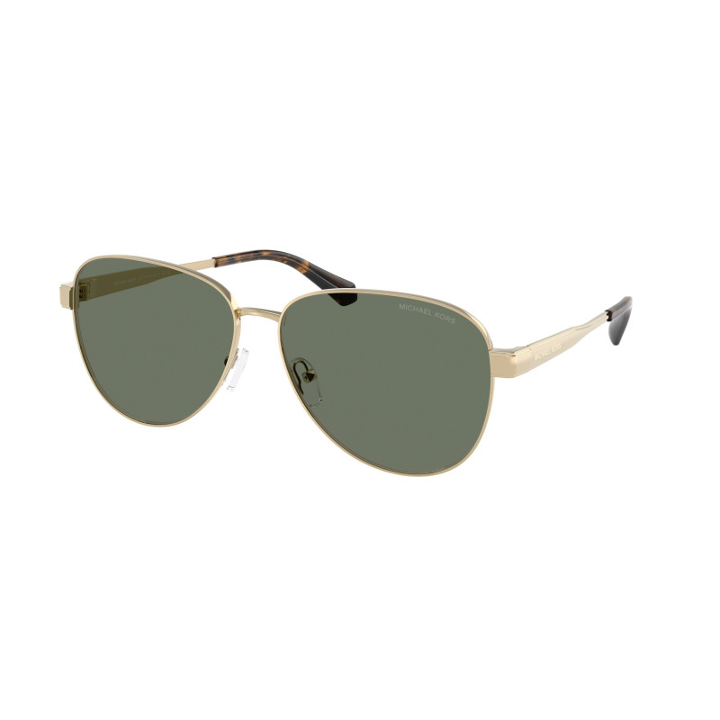 Sunglasses Michael Kors MK 1160 10143H Light Gold Shiny / Green Solid Polyamide Standard