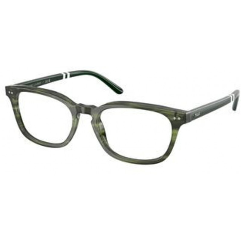 Eyeglasses Polo PH 2294 6316 Shiny Striped Green / Demo Lens 51mm
