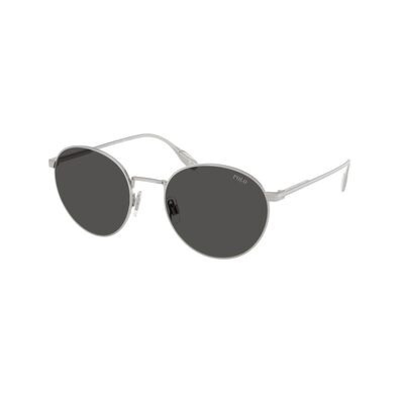 Sunglasses Polo PH 3158 908887 Brushed Silver / Dark Grey Polyamide Standard 53mm