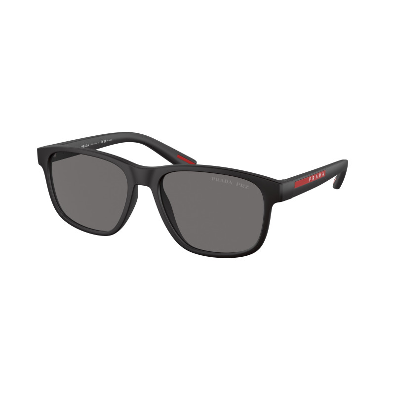 Sunglasses Prada Linea Rossa PS 6 YS DG002G Black Rubber Polar Dark Grey 56mm