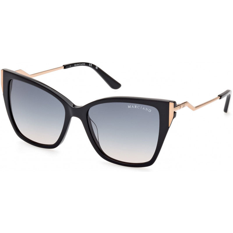 Sunglasses Guess By Marciano GM 0833 01W Shiny Black Rose Gold 55mm