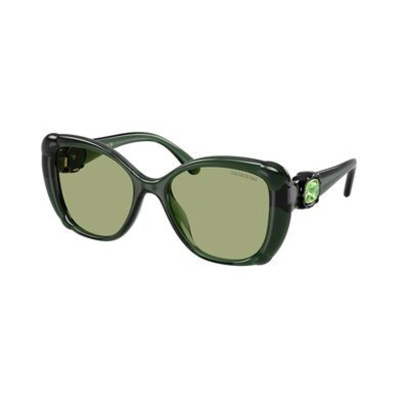 Sunglasses Swarovski SK 6051 U 104382 Transparent Green / Polyamide Standard 53mm