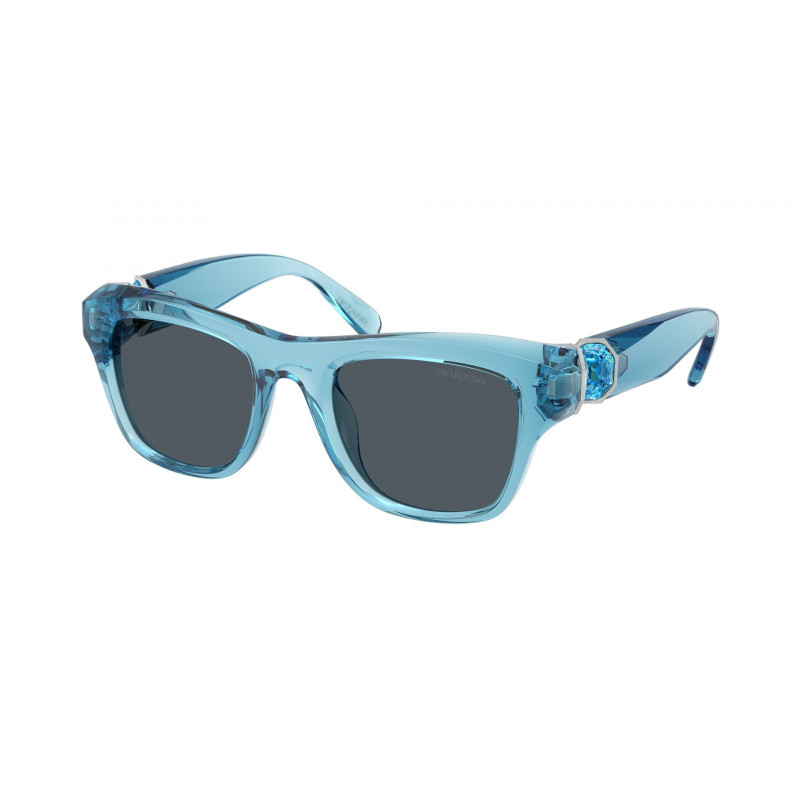Sunglasses Swarovski SK 6056 U 107887 Light Transparent Blue / Dark Grey Polyamide Standard 50mm