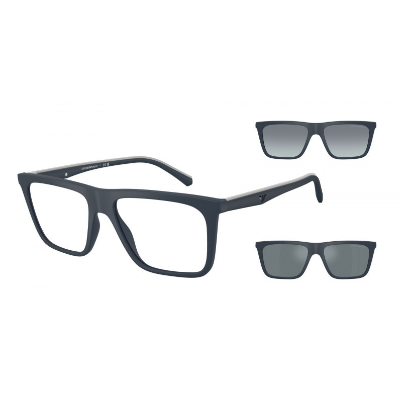 Sunglasses Emporio Armani EA 4258 F 50881W Matte Blue / Clear Polyamide Standard 56mm