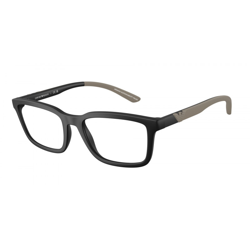 Eyeglasses Emporio Armani EA 3259 5001 Matte Black Demo Lens 56mm