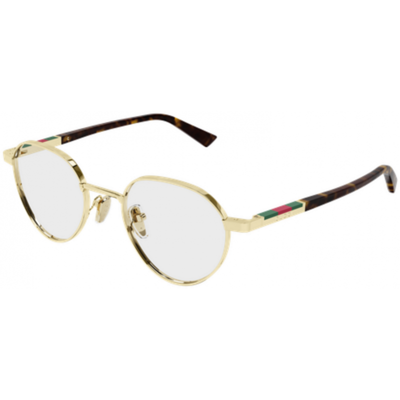 Eyeglasses Gucci GG 1963 O- 002 Gold / Transparent Havana 49mm