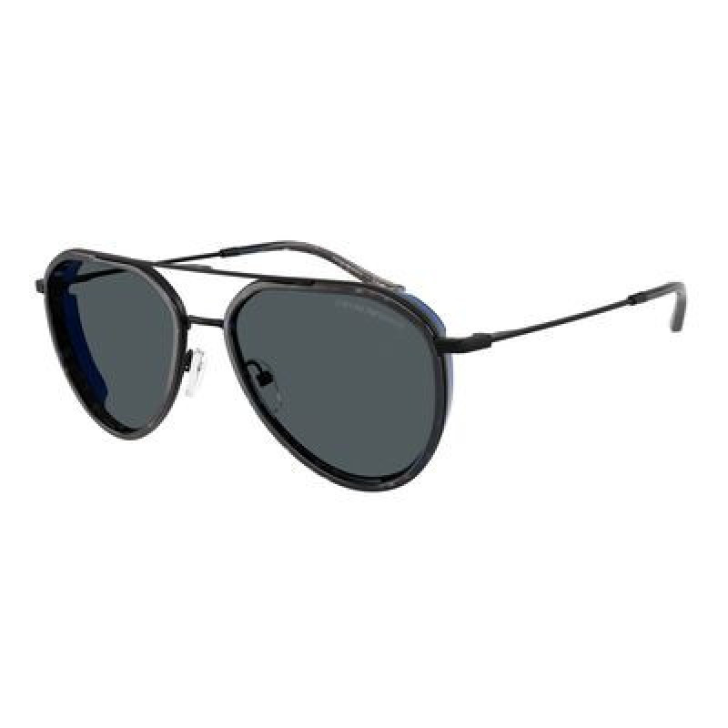 Sunglasses Emporio Armani EA 2163 300180 Matte Black / Dark Grey Policarbonate Standard 56mm
