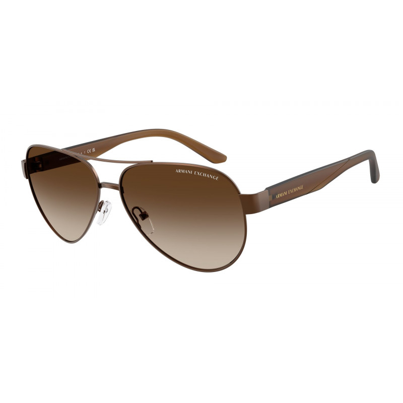 Sunglasses Armani Exchange AX 2034 S 605813 Matte Dark Brown / Gradient Policarbonate Standard 59mm