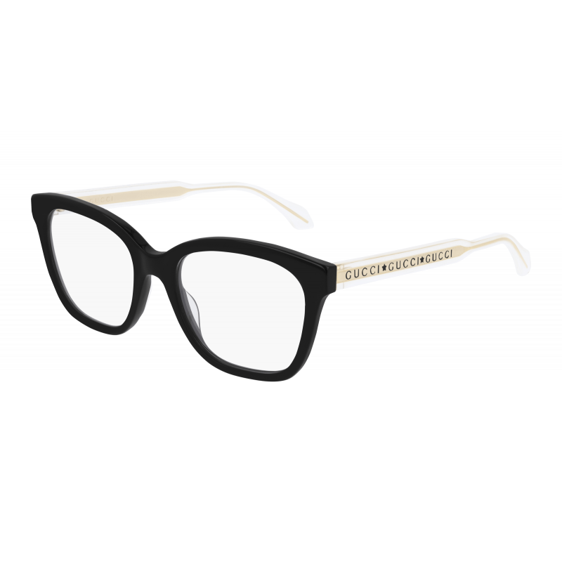 Eyeglasses Gucci GG 0566 ON- 001 Black / Transparent Crystal 52mm