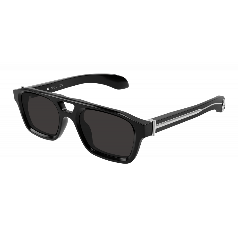 Sunglasses Alexander McQueen AM 0505 S- 001 Black / Grey 52mm