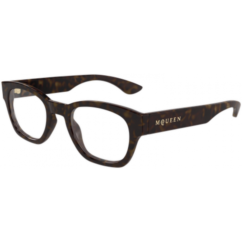 Eyeglasses Alexander McQueen AM 0530 O- 006 Havana / Transparent 52mm