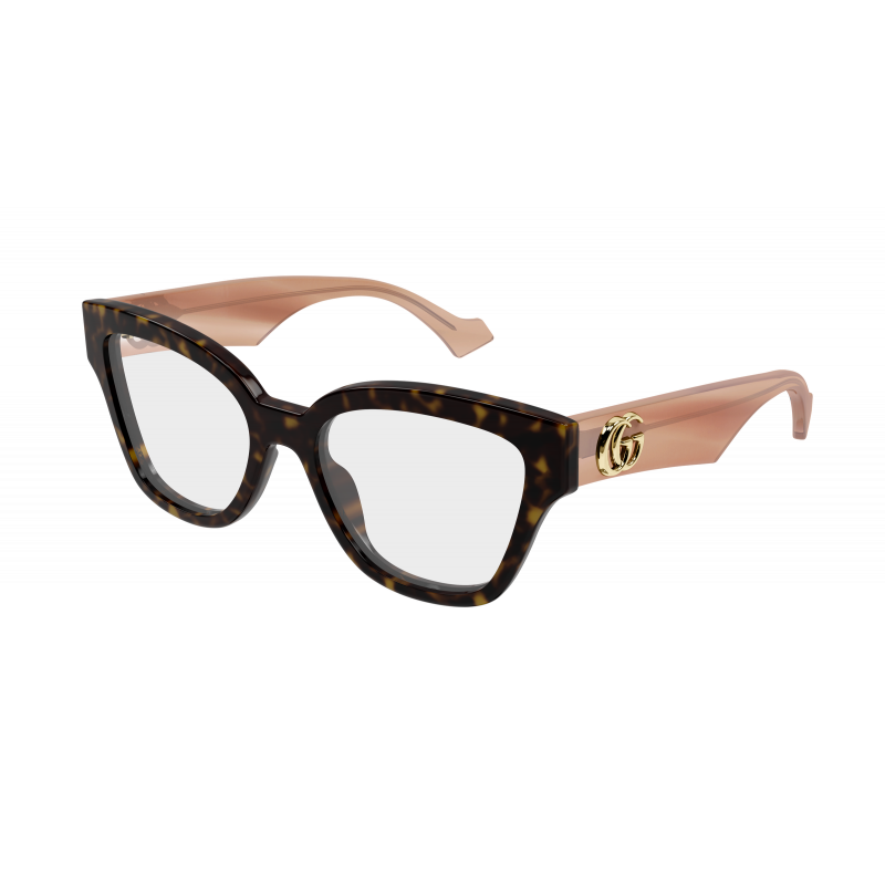 Eyeglasses Gucci GG 1424 O- 014 Havana / Transparent Pink 54mm
