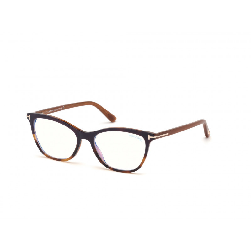 Eyeglasses Tom Ford FT 5636 -B 055 Coloured Havana / Shiny Light Brown 52mm