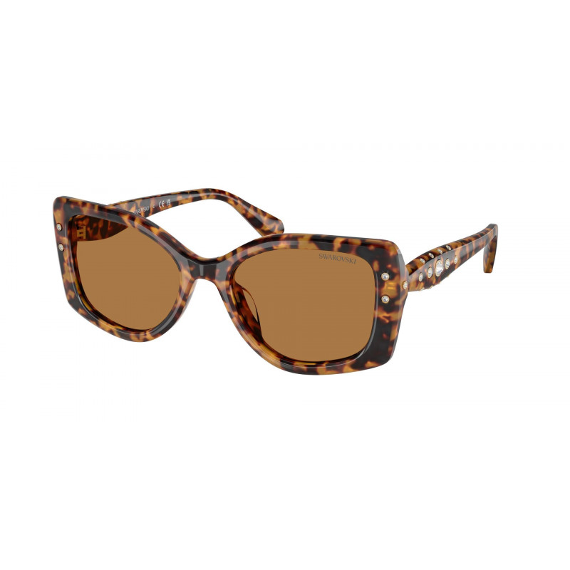 Sunglasses Swarovski SK 6058 U 104073 Light Havana / Bronze Polyamide Standard 54mm