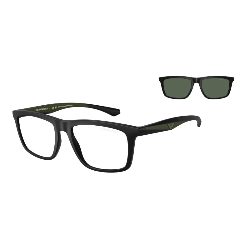 Sunglasses Emporio Armani EA 4235 50011W Matte Black / Clear Polyamide Standard 53mm