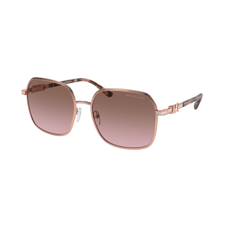Sunglasses Michael Kors MK 1145 B 110814 Cadiz Rose Gold Shiny Light Br 58mm
