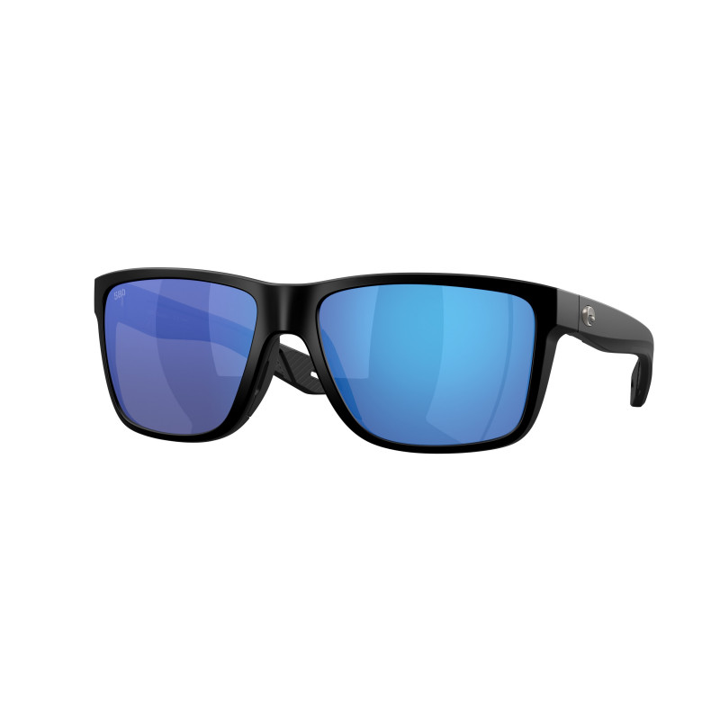 Sunglasses Costa Del Mar 6 S 9120 912001 Matte Black / Blue Mirror 580g Crystal Polarized