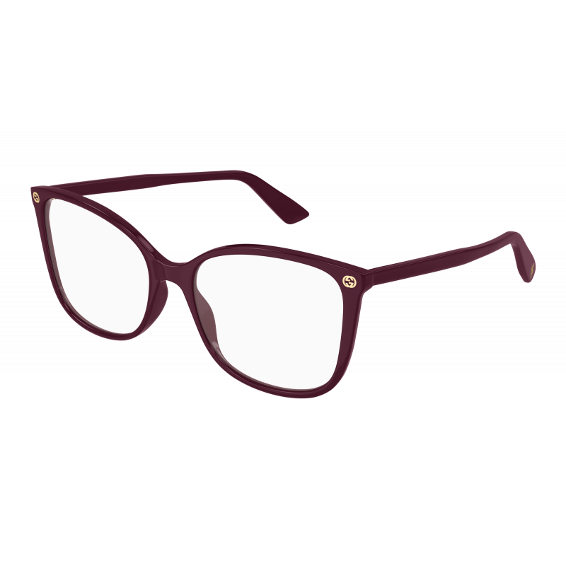 Eyeglasses Gucci GG 0026 O- 012 Burgundy / Transparent 53mm