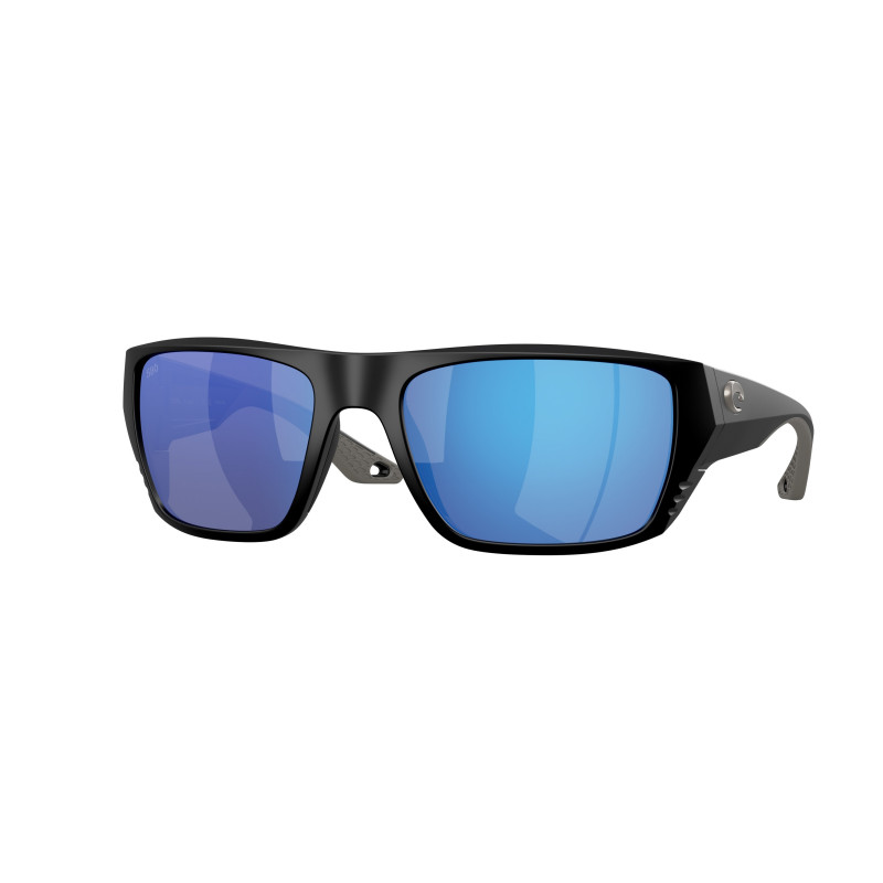Sunglasses Costa Del Mar 6 S 9118 911801 Matte Black / Blue Mirror 580g Crystal Polarized 59mm