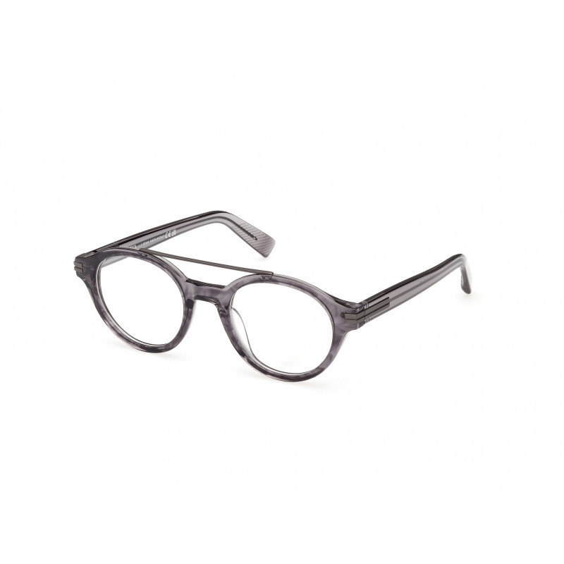 Eyeglasses Zegna EZ 5327 020 Grey/Striped / Shiny Grey 50mm