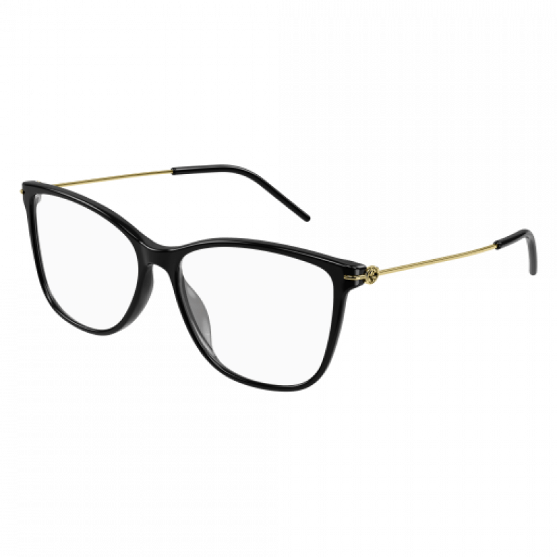 Eyeglasses Gucci GG 1272 O- 001 Black / Transparent Gold 53mm