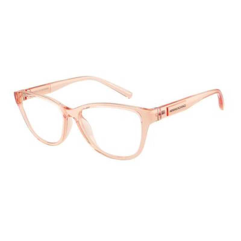 Eyeglasses Armani Exchange AX 3111 U 8395 Shiny Transparent Peach / Demo Lens 54mm